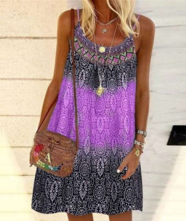 Gypsy Style Dresses Beach Urban Leisure Printing