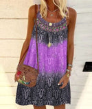 Gypsy Style Dresses Beach Urban Leisure Printing