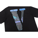 Vlone T Shirt Print Loose Cotton Short Sleeve Tshirt Hip Hop Men'S Clothing Vlone Half Sleeve