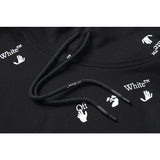 off White Hoodie Autumn and Winter Printed Hooded Loose Long Sleeves Sweater