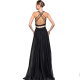 Lady Gaga Dress Chiffon Evening Dress Sleeveless Long Dress