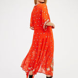Beth Dutton Bohemian Summer Spring Midi Dress Embroidered Dress