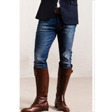 Justin Yellowstone Boots Knight Boots Men'S Buckle Zipper Leather Boots Plus Size Men'S Shoes