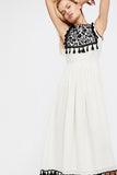 Beth Dutton Bohemian Summer Spring Midi Dress Flower Embroidered Maxi Dress