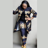 2020 Elegant African Sets Print Trousers Tops Pants Suits Dashiki Dress Bazin Robe Gowns Evening Party Traditional Hipster