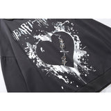 Man Fall Outfits Printed Hoodie Loose Couple's Tops