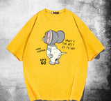 Tom And Jerry T Shirt Cat And Mouse Loose Half Sleeve