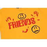 Vlone T Shirt Printed Yellow T-Shirt Loose Cotton Casual Short Sleeve Summer