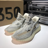 350 Coconut Man 350 Unisex Shoes Real Explosion V2 Starry Sky Full White Angel 3m Reflective Big