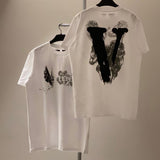 Vlone T Shirt Short-Sleeved Men'S T-Shirt Women'S Loose Large Size