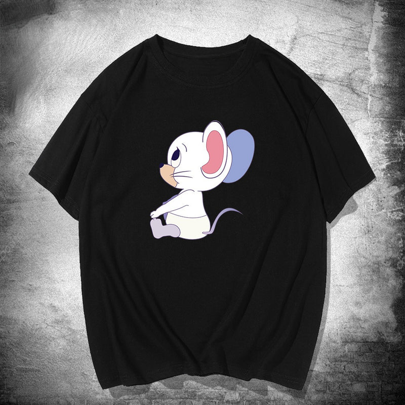 Tom And Jerry T Shirt Cat And Mouse Print Loose