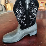 Yellowstone Cowboy Boots Vintage Women'S Ankle Boots Embroidered Dr. Martens Boots Chunky Heel Knight Boots