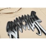 Revenge Hoodie Tech Skull Mask Printed Terry Hoodie