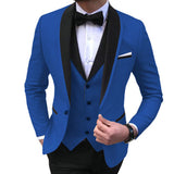 Black Tie Attire Suit Set Three-Piece Set Groomsman Clothing Gown Slim Fit