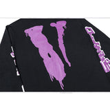 Vlone Sweatshirt Print Plus Size Retro Sports Pullover Long Sleeve Sweater Men