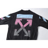 Off White Sweater Autumn And Winter Ow Gradient Arrow Wool Sweater Men'S And Women'S Loose Sweater Owt
