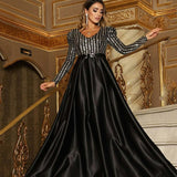 Long Homecoming Dresses Deep V Swing Sexy Dress Evening Dress