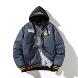 Varsity Jacket Cotton Jacket Hooded Baseball Uniform Coat