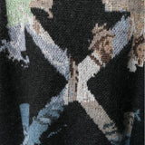 Off White Sweatshirt Ow Monet Oil Painting Arrow Knitted Sweater Arrow Wool Sweater Men'S Clothing Owt