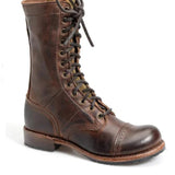 Justin Yellowstone Boots Autumn And Winter Pu Round Head Chunky Heel Knight Boots Dr. Martens Boots Men