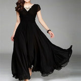 Mauve Dress Bridesmaid Short Sleeve Bohemian Chiffon Waist Dress