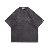 Y2g Shirts for Boys Retro Loose Embroidered Summer Short Sleeve Men
