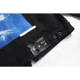 Off White Coats Spring And Autumn Patterned Denim Jacket Casual Men And Women