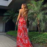 Burgundy Evening Dresses for Weddings Dress Sexy, Deep V-neck and Backless Strap Dress Beach Dress