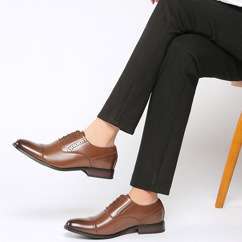 Men's Dress Shoes Classic Leather Oxfords Casual Cushioned Loafer Business Men's Shoes Formal Dress Gentleman Leather Shoes