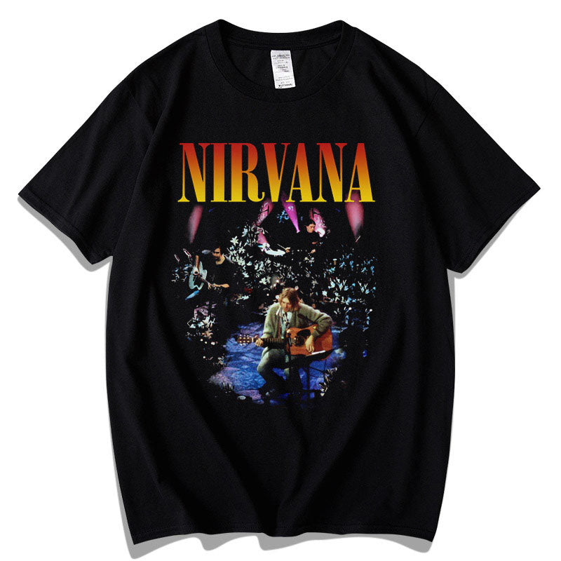 Nirvana T Shirt Vintage Cotton Short Sleeve T-Shirt Loose Hip Hop