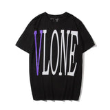 Vlone T Shirt Short Sleeve Men'S Large Size Retro Sports Couple Unisex Tshirt Vlone