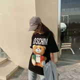 Moschino T Shirt Printed T-Shirt Women Loose Casual Short-Sleeved Top