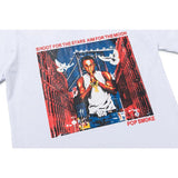 Vlone Summer Short Sleeve Tshirt Hip Hop Character Male And Female Couples Wear Os Half Sleeve