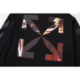 off White Hoodie Casual Loose-Fitting Hoodie Sweater Ow Couples Coat