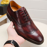 Men's Dress Shoes Classic Leather Oxfords Casual Cushioned Loafer Formal Leather Shoes Men Business Trends Men's Shoes Comfortable Shallow Shoes