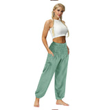 Coachella Music Festival Outfits Solid Color Loose-Fitting Large Size Casual Breathable Pants