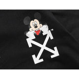 Off White T Shirt Cartoon Mickey Men And Women Short Sleeve Ow Donald Duck Loose Twill Couple Cotton Tshirt Owt