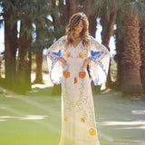 Beth Dutton Bohemian Dress Winter Autumn Maxi Dresses Summer Embroidered Hollow Tassel Dress