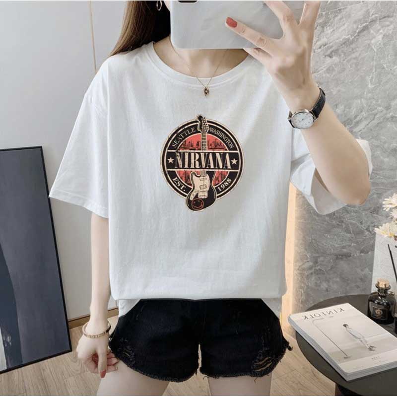 Nirvana T Shirt Kurt Cobain Nirvana Rock Guitar Pattern