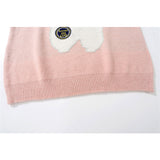 Men Sweater Cartoon Lamb Embroidered Knitwear Men's Long Sleeve Pullover