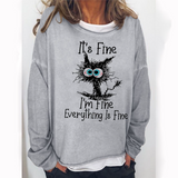 Yes I M Cold Sweatshirts round Neck Sweater Autumn and Winter