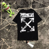 Off White T Shirt Graffiti Arrow Short Sleeve Tshirt Large Size Loose Men And Women Owt