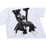 Vlone Men'S Plus Size Retro Sports Casual Able Short Sleeve T Shirt
