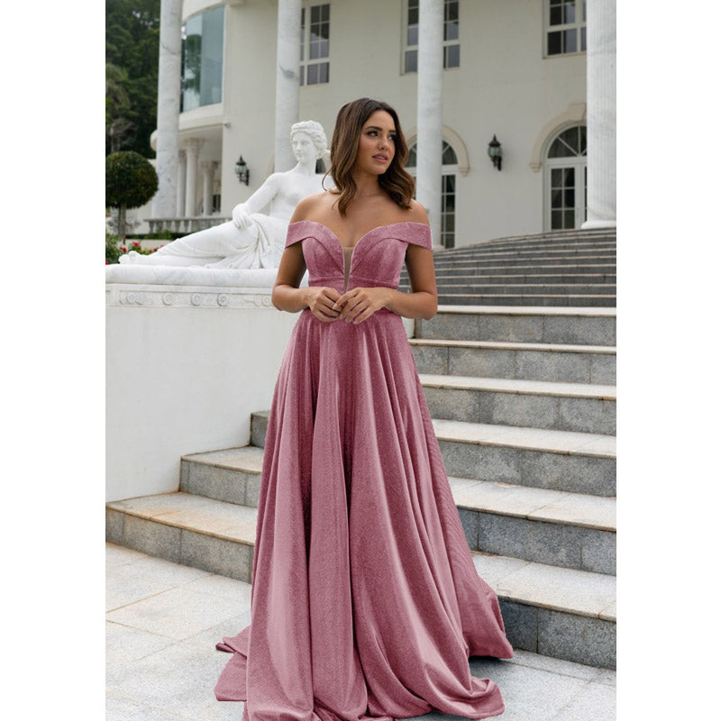 Mauve Dress Women's Long Banquet Dress