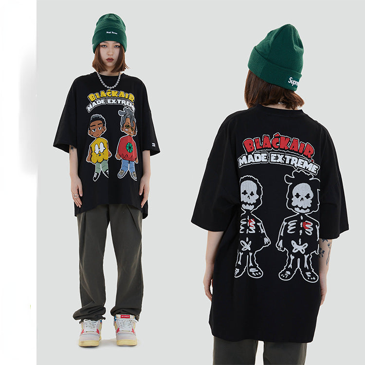 Y2g Shirts for Boys Spring and Summer Men's and Women's Short-Sleeved T-shirt