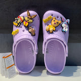 Crocs Drew House Justin Sandals Taro Purple Hole Shoes Beach