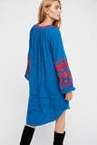 Beth Dutton Bohemian Dress Winter Autumn Maxi Dresses Embroidered Loose Dress