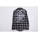Off White Jacket Autumn And Winter Arrow Plaid Shirt Men'S Casual Tshirt Owt