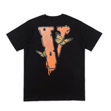 Vlone Short Sleeve Loose Men'S And Women'S Tshirt