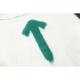 Off White Sweater Men'S Arrow Color Matching Sweater Coat Owt